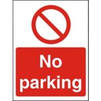 Prohibition Sign No Parking Vinyl 20 x 15 cm