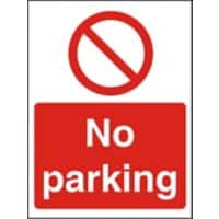 Prohibition Sign No Parking Vinyl 20 x 15 cm