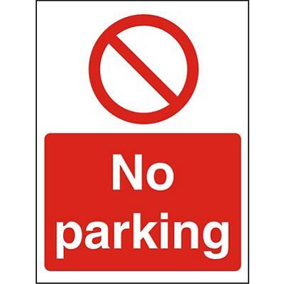 Prohibition Sign No Parking Vinyl 20 x 15 cm