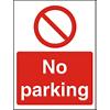 Prohibition Sign No Parking Plastic 20 x 15 cm