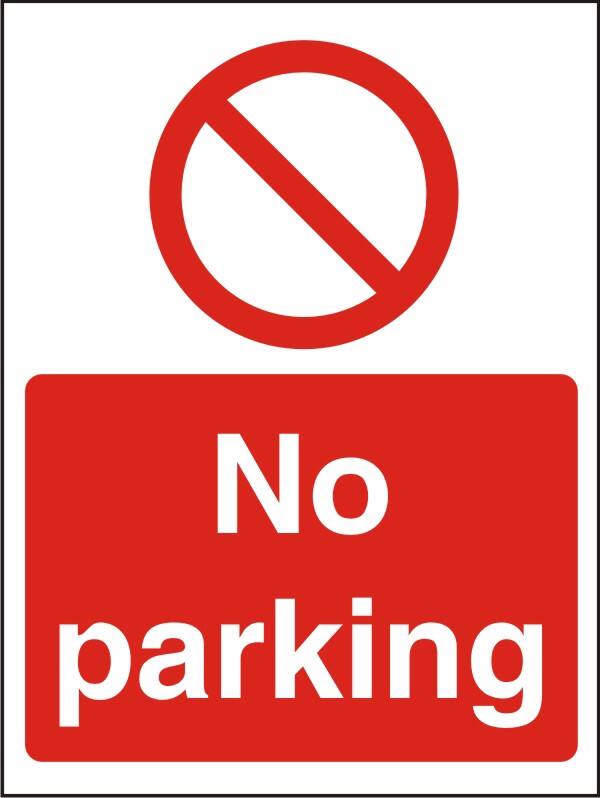 Warning Sign No Parking Adhesive Plastic 30 x 20 cm