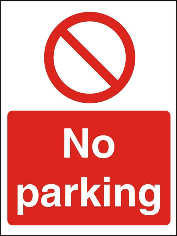 Warning Sign No Parking Adhesive Plastic 40 x 30 cm