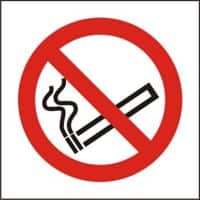 Prohibition Sign No Smoking Vinyl 10 x 10 cm