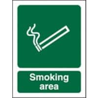 Mandatory Sign Smoking Area Vinyl 20 x 15 cm