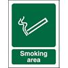 Mandatory Sign Smoking Area Vinyl 30 x 20 cm