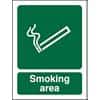 Mandatory Sign Smoking Area Plastic 30 x 20 cm