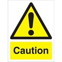 Warning Sign Caution Vinyl 30 x 20 cm