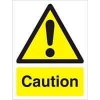 Warning Sign Caution Vinyl 40 x 30 cm