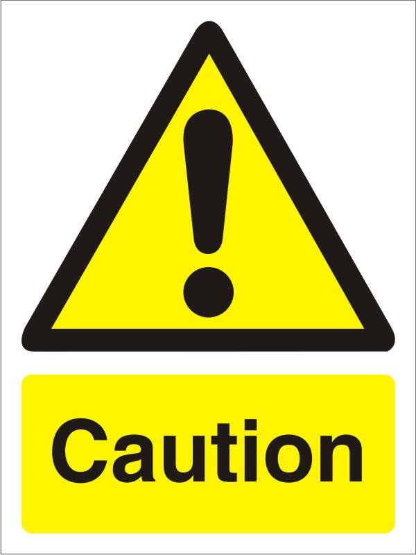 Warning Sign Caution Adhesive Plastic 40 x 30 cm