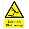 Warning Sign Mind The Step Vinyl 30 x 20 cm