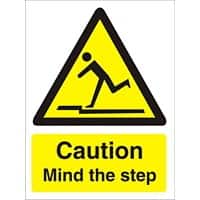 Warning Sign Mind The Step Vinyl 30 x 20 cm