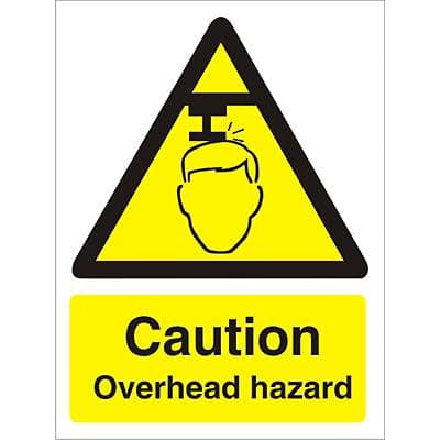 Warning Sign Overhead Hazard Vinyl 40 x 30 cm