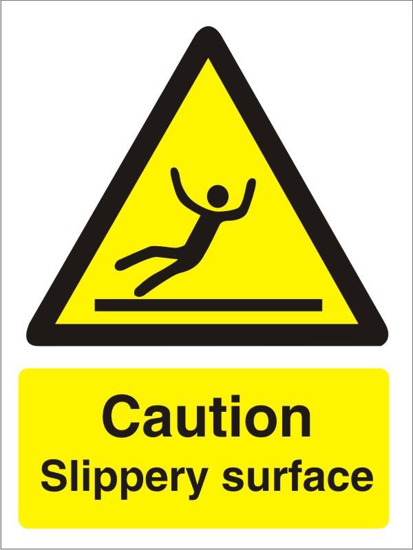 Warning Sign Slippery Surface Adhesive Plastic 40 x 30 cm