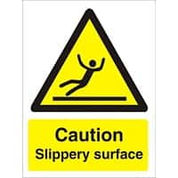 Warning Sign Slippery Surface Adhesive Plastic 40 x 30 cm