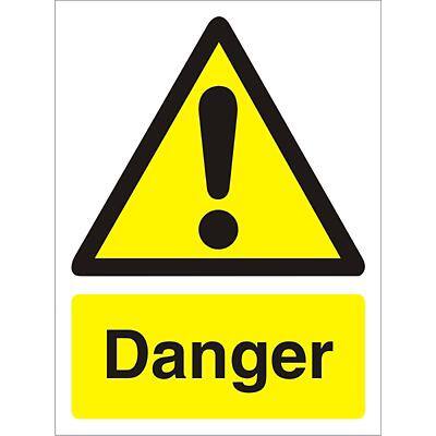 Warning Sign Danger Vinyl 20 x 15 cm
