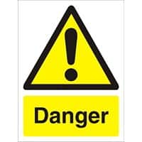 Warning Sign Danger Adhesive Plastic 20 x 15 cm
