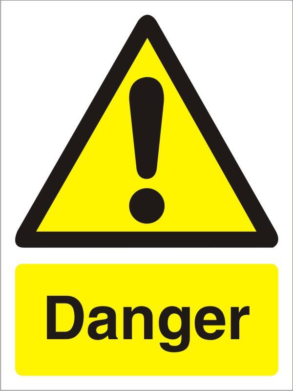 Warning Sign Danger Adhesive Plastic 30 x 20 cm