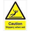 Warning Sign Slippery When Wet Vinyl 40 x 30 cm