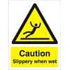 Warning Sign Slippery When Wet Plastic 20 x 15 cm