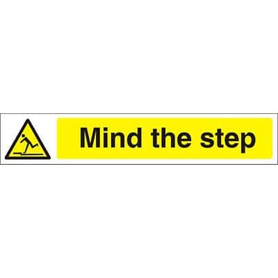 Warning Sign Mind The Step Plastic 5 x 30 cm