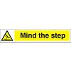 Warning Sign Mind The Step Plastic 10 x 60 cm