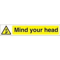 Warning Sign Mind Your Head Plastic 5 x 30 cm