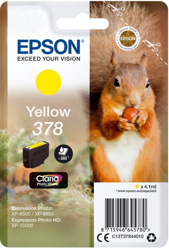 Epson 378 Original Ink Cartridge C13T37844010 Yellow