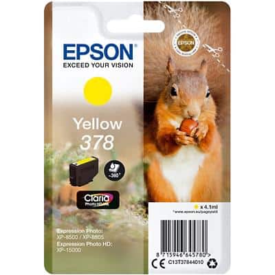 Epson 378 Original Ink Cartridge C13T37844010 Yellow