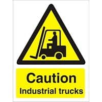 Warning Sign Industrial Trucks Vinyl 30 x 20 cm