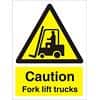 Warning Sign Fork Lift Trucks Vinyl 30 x 20 cm