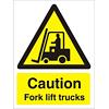 Warning Sign Fork Lift Trucks Vinyl 40 x 30 cm