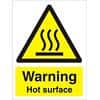 Warning Sign Hot Surface Vinyl 20 x 15 cm