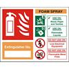 Fire Extinguisher Sign Foam Spray Extinguisher No. Plastic 12 x 15 cm