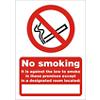 Prohibition Sign Against the Law to Smoke on these Premises Vinyl 21 x 29.7 cm