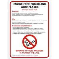Prohibition Sign No Smoking Plastic 42 x 59.4 cm