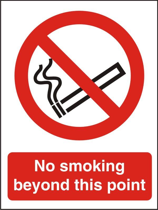 Warning Sign No Smoking Adhesive Plastic 14.8 x 21 cm