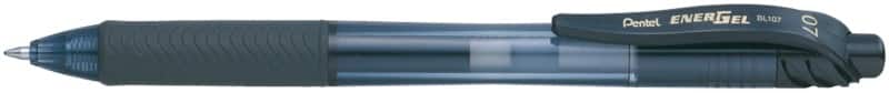 Pentel BL107-A Retractable Rollerball Pen Black 0.35 mm Medium Rollerball Refillable Pack of 12