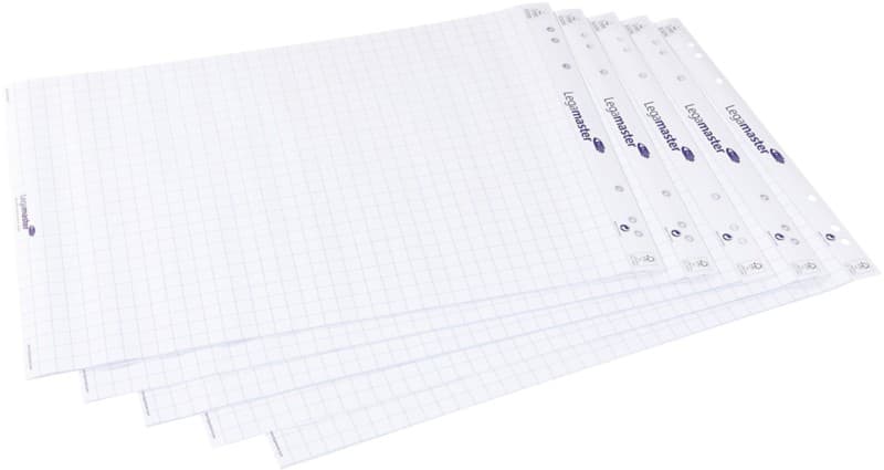 Legamaster Flipchart Pad Squared Euro 80 gsm 20 Sheets Pack of 5