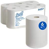 Scott Slimroll Hand Towels Rolled White 1 Ply 6657 6 Rolls of 165 m
