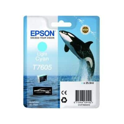 Epson T7605 Original Ink Cartridge C13T76054010 Cyan