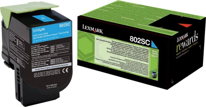 Lexmark Original Toner Cartridge 80C2SC0 Cyan