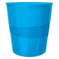 Leitz WOW Waste Bin 15 L Blue 29 x 29 x 32.4 cm