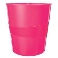 Leitz WOW Waste Bin 15 L Pink 29 x 29 x 32.4 cm