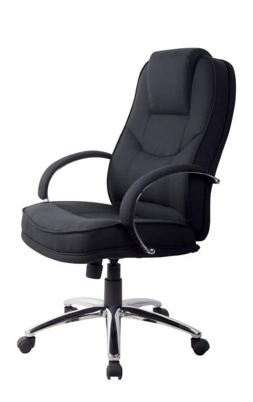 Realspace Basic Tilt Executive Chair with Fixed Armrests and Adjustable Seat Rome2 Black Viking Direct UK