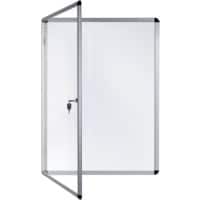Bi-Office Enclore Indoor Lockable Notice Board Magnetic 4 x A4 Wall Mounted 50 (W) x 67.4 (H) cm White