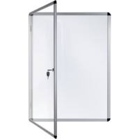 Bi-Office Enclore Indoor Lockable Notice Board Magnetic 9 x A4 Wall Mounted 72 (W) x 98.1 (H) cm White