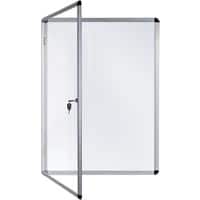 Bi-Office Enclore Indoor Lockable Notice Board Magnetic 9 x A4 Wall Mounted 72 (W) x 98.1 (H) cm White