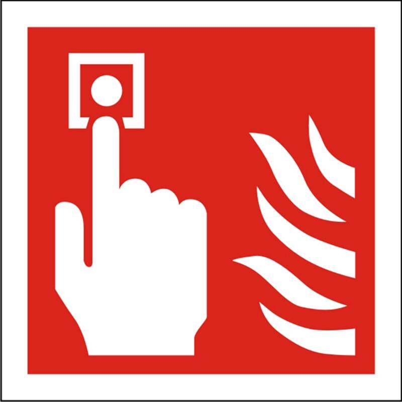 Fire Information Sign Fire Point Adhesive Vinyl 10 x 10 cm