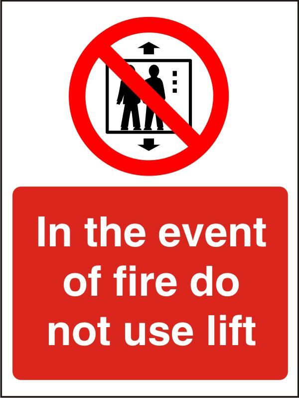 Warning Sign Do Not Use Lift Adhesive Plastic 20 x 15 cm