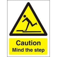Warning Sign Mind The Step Adhesive Plastic 40 x 30 cm